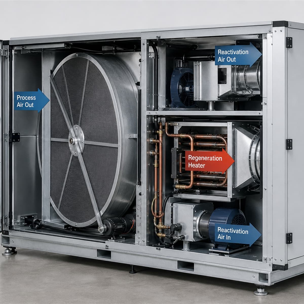 Industrial Rotary Dehumidifiers — internal structure